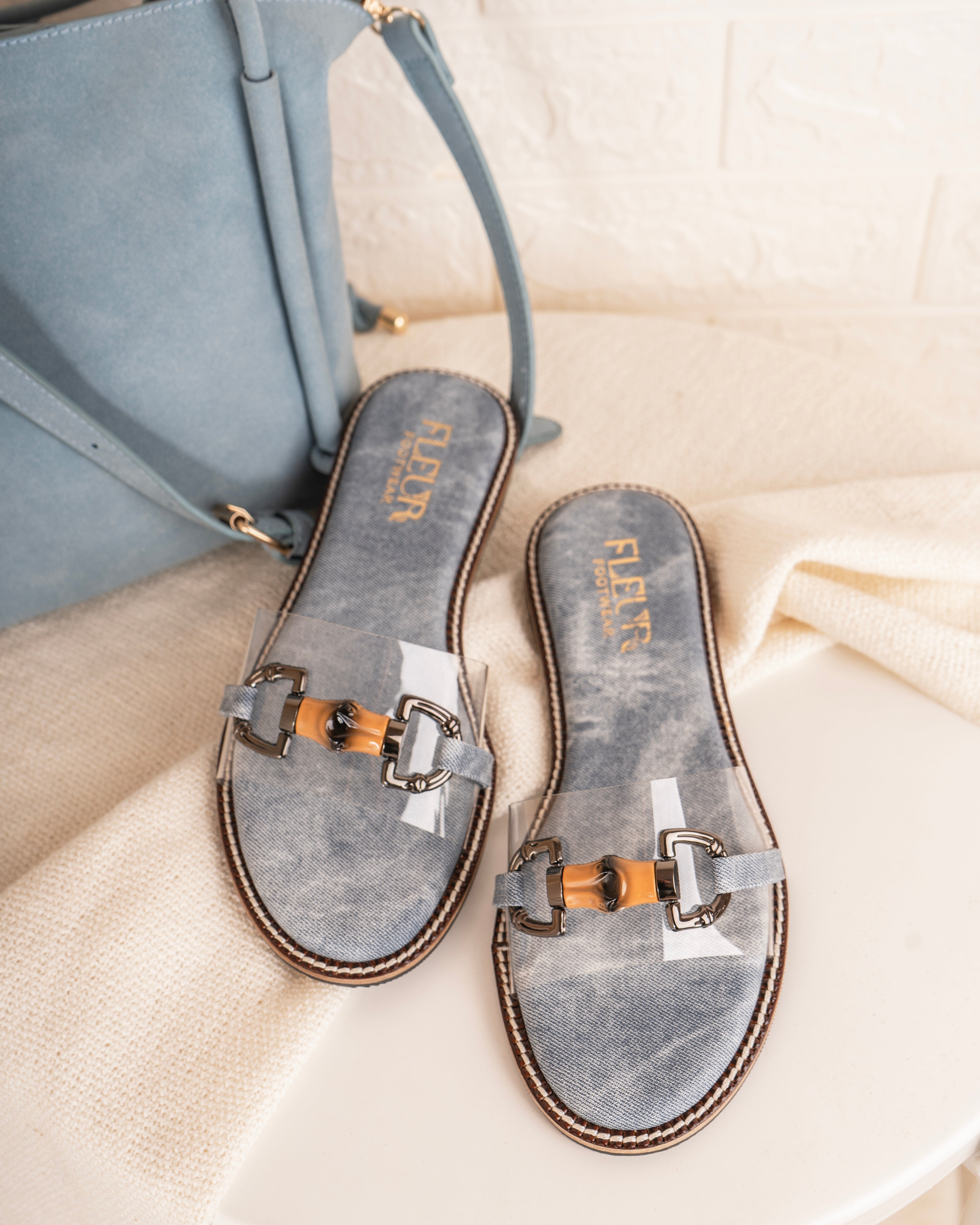 Bubble Gum - The Clear Strap Detailed Flats